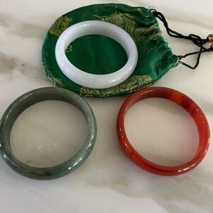 3 beautiful Jade bangle Set